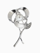 Брошь «Цветок Тринити с жемчугом», белая в серебре  (артикул 10968356)  большой выбор товаров оптом и в розницу по низким ценам с доставкой