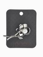 Брошь «Цветок Тринити с жемчугом», белая в серебре  (артикул 10968356)  большой выбор товаров оптом и в розницу по низким ценам с доставкой