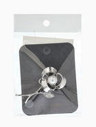 Брошь «Цветок Тринити с жемчугом», белая в серебре  (артикул 10968356)  большой выбор товаров оптом и в розницу по низким ценам с доставкой