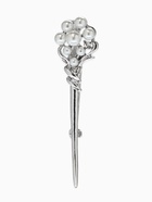 Брошь «Факел с жемчугом», белая в серебре  (артикул 10968358)  большой выбор товаров оптом и в розницу по низким ценам с доставкой