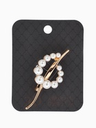 Брошь «Дуга с жемчугом», белая в золоте  (артикул 10968359)  большой выбор товаров оптом и в розницу по низким ценам с доставкой