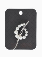 Брошь «Дуга с жемчугом», белая в серебре  (артикул 10968361)  большой выбор товаров оптом и в розницу по низким ценам с доставкой