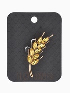 Брошь маленькая «Колосок», жёлтая в золоте  (артикул 10968362)  большой выбор товаров оптом и в розницу по низким ценам с доставкой