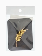 Брошь маленькая «Колосок», жёлтая в золоте - Фото 7