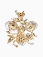 Брошь «Цветочек роскошный жемчуг», белая в золоте  (артикул 10968363)  большой выбор товаров оптом и в розницу по низким ценам с доставкой