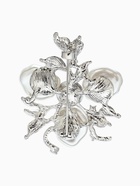Брошь «Цветочек роскошный жемчуг», белая в серебре - Фото 2
