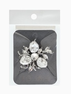 Брошь «Цветочек роскошный жемчуг», белая в серебре  (артикул 10968364)  большой выбор товаров оптом и в розницу по низким ценам с доставкой