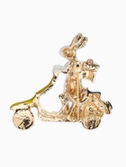 Брошь «Заяц на мопеде», цветной в золоте  (артикул 10968365)  большой выбор товаров оптом и в розницу по низким ценам с доставкой