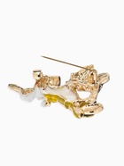 Брошь «Заяц на мопеде», цветной в золоте  (артикул 10968365)  большой выбор товаров оптом и в розницу по низким ценам с доставкой