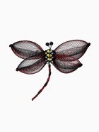Брошь «Стрекоза», плетёная, бордово-чёрная  (артикул 10968367)  большой выбор товаров оптом и в розницу по низким ценам с доставкой