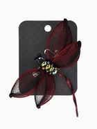 Брошь «Стрекоза», плетёная, бордово-чёрная  (артикул 10968367)  большой выбор товаров оптом и в розницу по низким ценам с доставкой