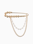 Булавка «Сияние жемчуга и цепочки», L=7.5 см, белая в золоте  (артикул 10968375)  большой выбор товаров оптом и в розницу по низким ценам с доставкой