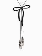 Колье-чокер на затяжке «Балерина. Пуанты с бантиком», L=60 см, цвет серебро, чёрный  (артикул 10969533)  большой выбор товаров оптом и в розницу по низким ценам с доставкой