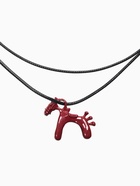 Кулон на шнурке «Конь», L=51 см, бордовый, чёрный  (артикул 10979809)  большой выбор товаров оптом и в розницу по низким ценам с доставкой