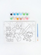 Картина по номерам «Друзья в Кубическом Мире», 30×20 см  (артикул 10958647)  большой выбор товаров оптом и в розницу по низким ценам с доставкой