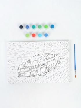 Картина по номерам «Яркая тачка», 30×20 см