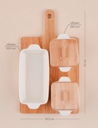 УЦЕНКА Набор для подачи блюд SL Home "Тренто", 34х19,3х8,5 см,(12,2х8,7см 250мл / 20,3х9,2см 500мл) - Фото 2