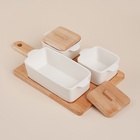 УЦЕНКА Набор для подачи блюд SL Home "Тренто", 34х19,3х8,5 см,(12,2х8,7см 250мл / 20,3х9,2см 500мл) - Фото 3