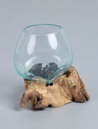 УЦЕНКА Вазон стекло на дереве «Классика» 15×15×18 см - Фото 2