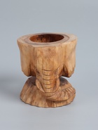 УЦЕНКА Подставка под бутылки «Голова слона» дерево Пиннис, 15×15×17 см, цв. коричневый - Фото 2