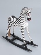 УЦЕНКА Сувенир «Зебра-качалка» дерево 35×11×37 см - Фото 2