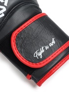 УЦЕНКА Боксерские перчатки FIGHT EMPIRE, ART, размер 12 oz, натуральная кожа, чёрные - Фото 13