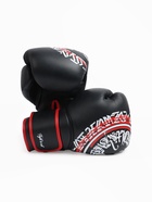 УЦЕНКА Боксерские перчатки FIGHT EMPIRE, ART, размер 12 oz, натуральная кожа, чёрные - Фото 5