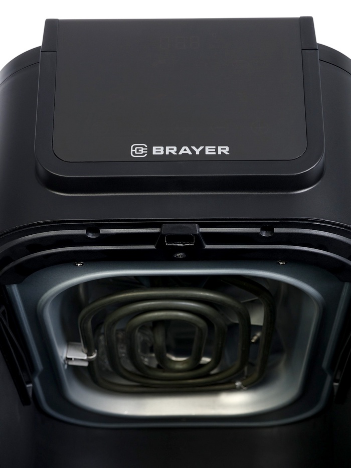 Аэрогриль BRAYER 2041BR, 1500 Вт, 5 л, 8 программ, 200°С, LСD-дисплей, таймер, решетка - фото 51925240