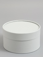 Подарочная коробка круглая, пыльно-серый, завальцованная без окна, 18×10 см - Фото 3