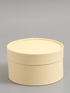 Подарочная коробка круглая, сливочный, завальцованная без окна, 18×10 см  (артикул 10973624)  большой выбор товаров оптом и в розницу по низким ценам с доставкой