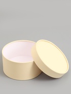 Подарочная коробка круглая, сливочный, завальцованная без окна, 18×10 см - Фото 4