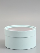 Подарочная коробка круглая, лагуна, завальцованная с окном, 18×10 см  (артикул 10973627)  большой выбор товаров оптом и в розницу по низким ценам с доставкой