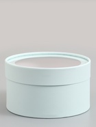 Подарочная коробка круглая, лагуна, завальцованная с окном, 18×10 см - Фото 3