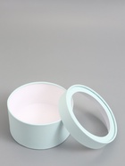 Подарочная коробка круглая, лагуна, завальцованная с окном, 18×10 см  (артикул 10973627)  большой выбор товаров оптом и в розницу по низким ценам с доставкой