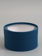 Подарочная коробка круглая, морской, завальцованная с окном, 18×10 см  (артикул 10973629)  большой выбор товаров оптом и в розницу по низким ценам с доставкой