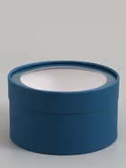 Подарочная коробка круглая, морской, завальцованная с окном, 18×10 см - Фото 3