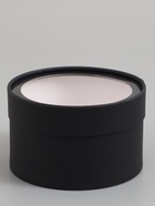 Подарочная коробка круглая, чёрная, завальцованная с окном, 16×11 см - Фото 3