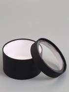 Подарочная коробка круглая, чёрная, завальцованная с окном, 16×11 см - Фото 4