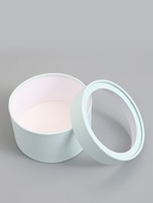 Подарочная коробка круглая, лагуна, завальцованная с окном, 16×11 см - Фото 4