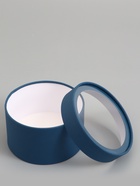 Подарочная коробка круглая, морской, завальцованная с окном, 16×11 см - Фото 2