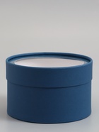 Подарочная коробка круглая, морской, завальцованная с окном, 16×11 см - Фото 5