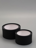 Набор подарочных коробок 2 в 1 круглых, черная, с окном, 21×11 - 18×10 см  (артикул 10973641)  большой выбор товаров оптом и в розницу по низким ценам с доставкой