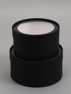 Набор подарочных коробок 2 в 1 круглых, черная, с окном, 21×11 - 18×10 см  (артикул 10973641)  большой выбор товаров оптом и в розницу по низким ценам с доставкой