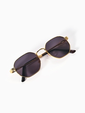 Очки солнцезащитные OneSun, uv 400, футляр, салфетка, цвет золото, серый  (артикул 10935285)  большой выбор товаров оптом и в розницу по низким ценам с доставкой