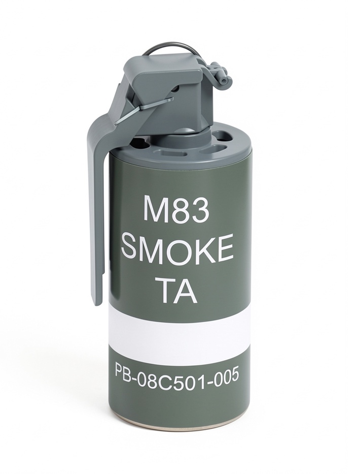 Граната дымовая «М83», страйкбольная, с активной чекой, 120 г смеси - Фото 1