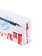 УЦЕНКА Ручка гелевая 0.5 мм черная, корпус прозрачный с резиновым держателем CALLIGRATA - Фото 3