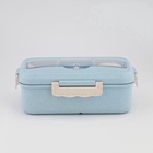 УЦЕНКА Ланч бокс, в школу, контейнер для еды, 800 мл, с приборами, 12 х 7.6 х 20 см, голубой 1100288 - Фото 4