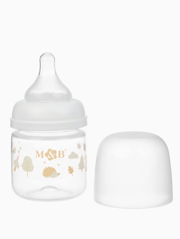 Бутылочка для кормления, широкое горло Ø50 мм, +0мес., 120 мл, M&B - Фото 1