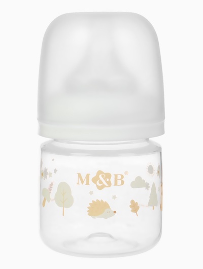 Бутылочка для кормления, широкое горло Ø50 мм, +0мес., 120 мл, M&B