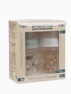 Бутылочка для кормления, широкое горло Ø50 мм, +0мес., 180 мл, набор 2 шт. M&B - фото 122244785